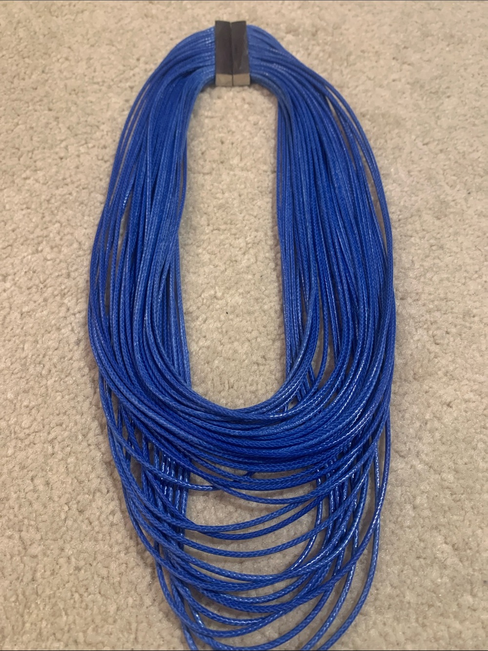 Multi-Strand Blue Statement Necklace